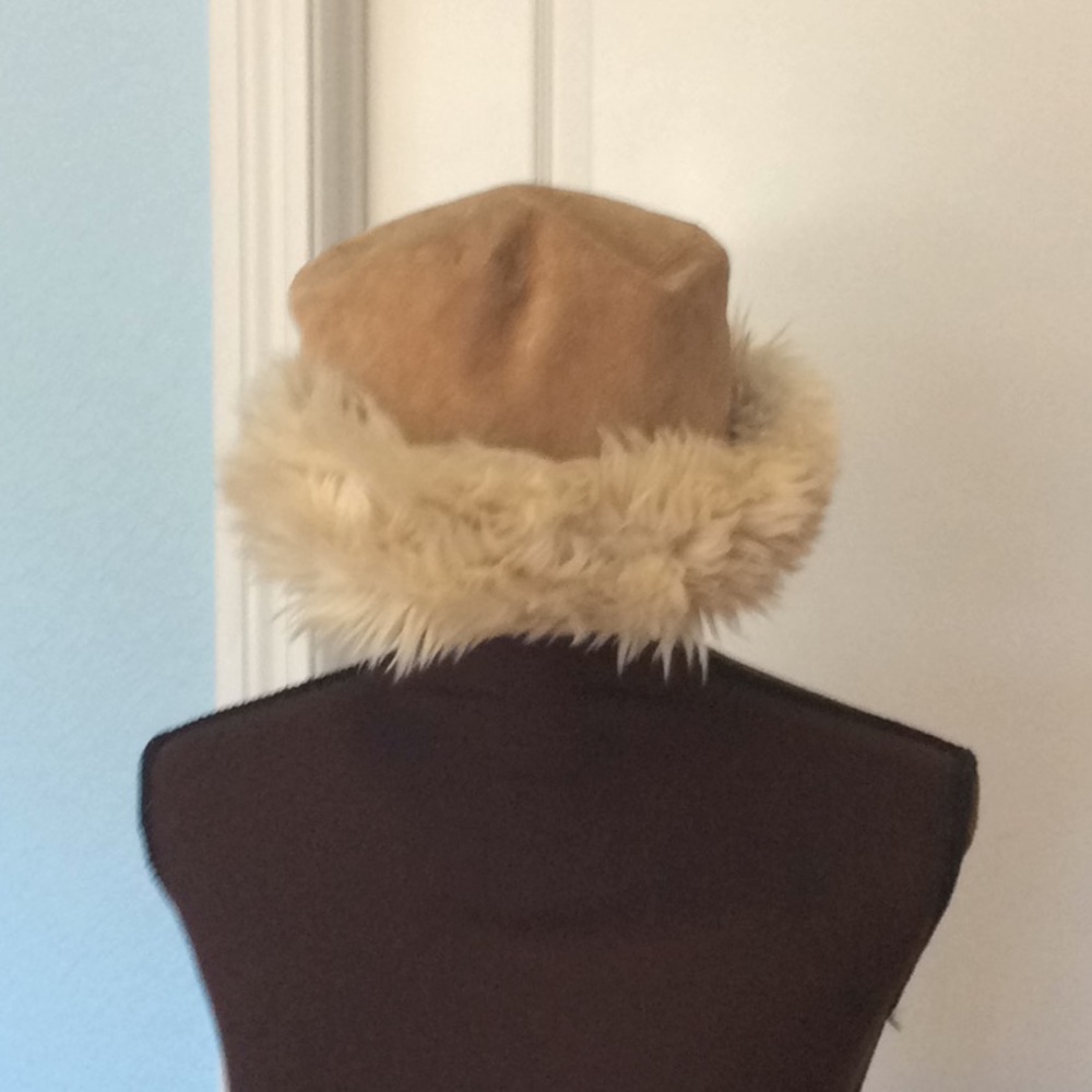 Stylish Suede leather winter hat